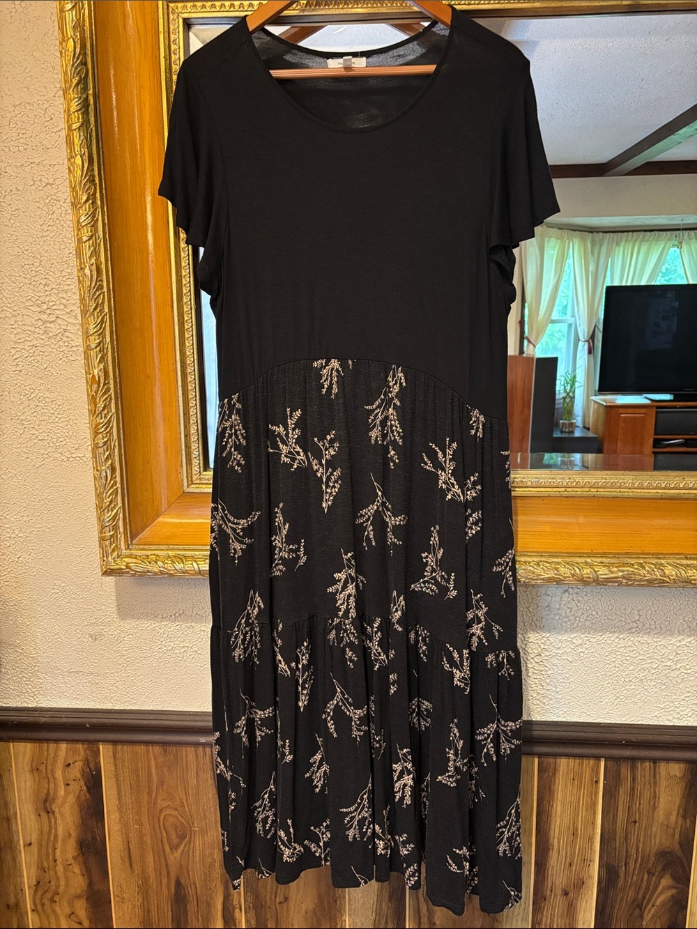 Maurices Black & Tan Midi Dress - Size 0X
